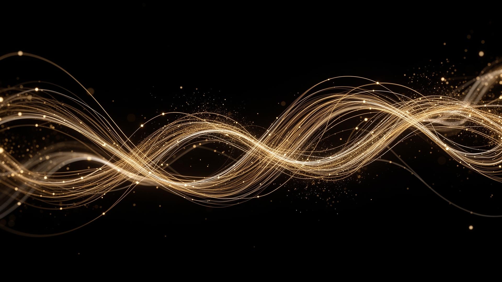 Elegant gold AI network pathways representing The Twinning Effect framework